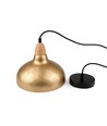 BIRK Børstet messing Ø24cm pendel - E27 fatning, 2m ledning, Metal / Træ