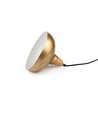 BIRK Børstet messing Ø24cm pendel - E27 fatning, 2m ledning, Metal / Træ