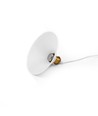 Hvid Ø22cm pendel - E27 fatning, 2m ledning, Hvid/messing