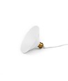 Hvid Ø22cm pendel - E27 fatning, 2m ledning, Hvid/messing