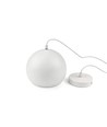 Hvid Ø20cm pendel - E27 fatning, 2m ledning, Metal