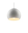 Hvid Ø20cm pendel - E27 fatning, 2m ledning, Metal