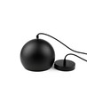 Sort Ø20cm pendel - E27 fatning, 2m ledning, Metal
