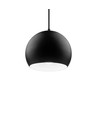 Sort Ø20cm pendel - E27 fatning, 2m ledning, Metal