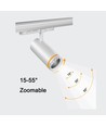 3-Faset ZoomCCT skinnesæt - 2m, Hvid, 5-spots, inkl. lyskilde