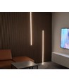 240cm LED Akustikpanel-sæt, sort - 2 stk. CCT LED strips (240cm) m. 78W strømforsyning - WiFi eller RF