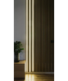 240cm LED Akustikpanel-sæt, sort - 2 stk. CCT LED strips (240cm) m. 78W strømforsyning - WiFi eller RF