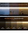 5m 9W/m CCT LED strip RA95 - 24V DC, 400 LED pr. meter, 8mm bred, 2m kabel