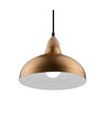 BIRK Børstet Messing Ø19cm pendel - E27 fatning, 2m ledning, Aluminium