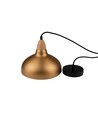 BIRK Børstet Messing Ø24cm pendel - E27 fatning, 2m ledning, Aluminium