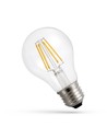 E27 8,5W LED pære - A60, filament, klart glas