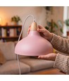 BIRK Pink Ø24cm pendel - E27 fatning, 2m ledning, Metal / Træ