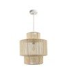 Beige Ø30cm pendel - E27 fatning, 2m ledning, flettet papirsnor