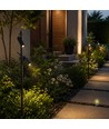 V-Tac 4W dobbelt LED spydspot - Sort aluminium, 4000K, udendørs