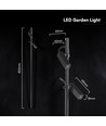 V-Tac 4W dobbelt LED spydspot - Sort aluminium, 4000K, udendørs