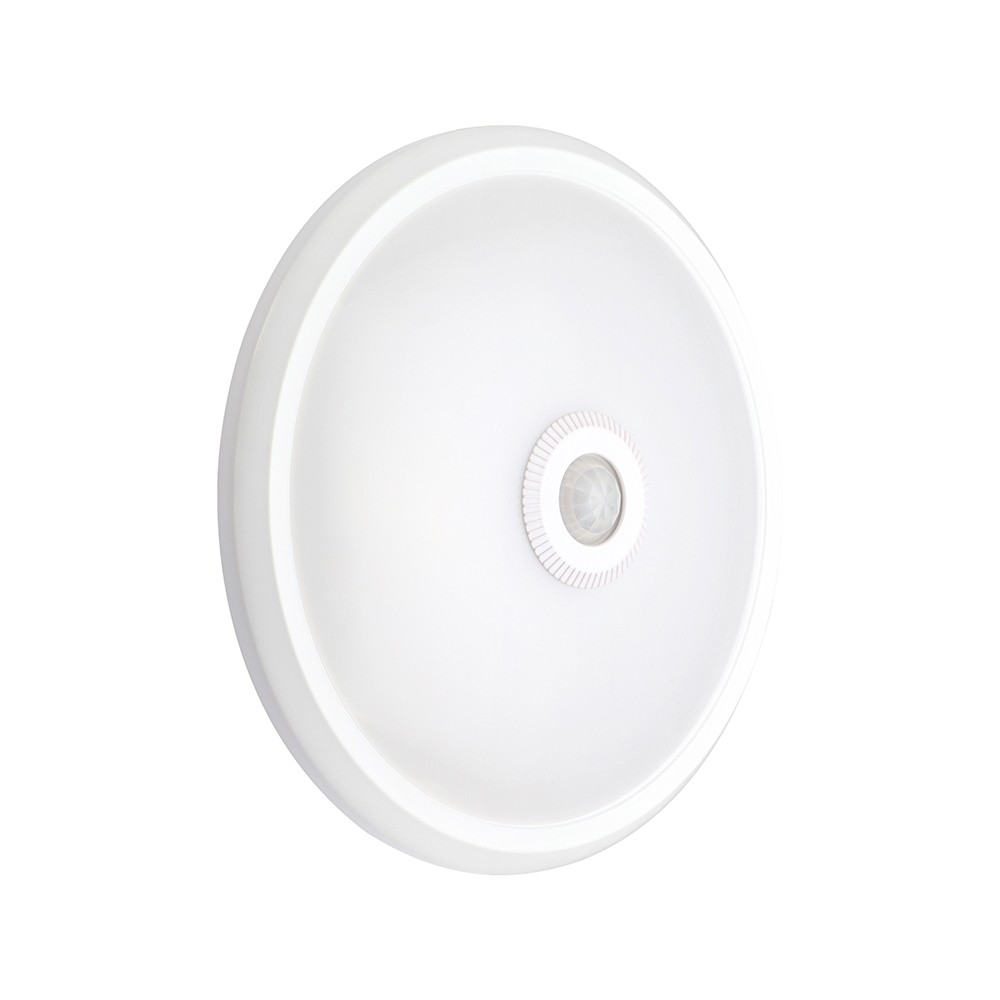 12W LED sensorlampe - Rund, hvid, PIR sensor, Cree chip, 3-i-1 CCT - Kulør : 3-i-1