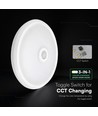 12W LED sensorlampe, CCT - 3 lyskulører, PIR sensor, 6 års garanti, Cree, rund, hvid