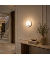 V-Tac 15W LED udendørs væglampe med sensor - Rund, hvid, Cree chip, CCT
