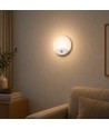 V-Tac 15W LED udendørs væglampe med sensor - Rund, hvid, Cree chip, CCT