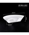 10W LED udendørs væglampe med PIR sensor - Hvid, 4000K, Cree chip