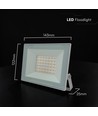 V-Tac 30W LED projektør - Hvidt hus, 4000K