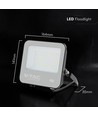 50W LED projektør - 185lm/W, Cree chip, sort, 6 års garanti