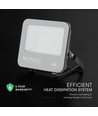 50W LED projektør - 185lm/W, Cree chip, sort, 6 års garanti
