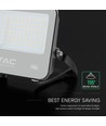 50W LED projektør - 185lm/W, Cree chip, sort, 6 års garanti