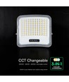 20W LED projektør med solcellepanel - IP65, sort, 3-i-1, udendørs