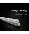 V-Tac 120cm T8 LED armatur - Til 1x 120cm LED rør, IP65 vandtæt