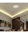 V-Tac 60W dekorativ LED loftslampe - Dæmpbar, CCT, fjernbetjening, hvid/grå