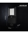 V-Tac 40W LED solcelle gadelampe - 9.6V, LiFePO4 batteri, CCT