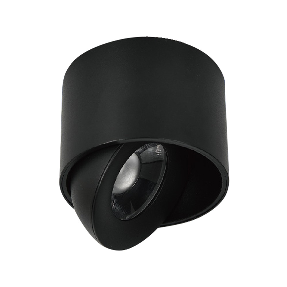12W LED påbygningsspot - IP44, sort, CCT, Cree chip - Kulør : 3-i-1