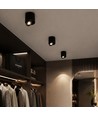 12W LED påbygningsspot - IP44, sort, CCT, Cree chip