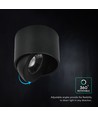 12W LED påbygningsspot - IP44, sort, CCT, Cree chip