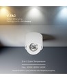 V-Tac 18W LED påbygningsspot - IP44, Cree chip, 3-i-1 CCT, hvid