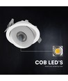 V-Tac 12W LED COB downlight CCT - IP44, Cree chip, hvid