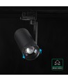 V-Tac 30W 3-faset zoombar skinnespot - CCT, 25°-50°, sort