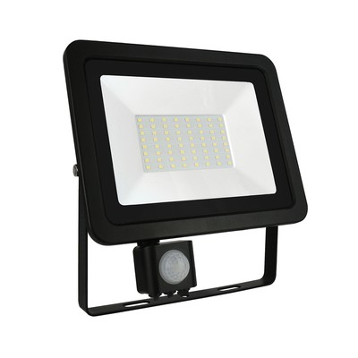 NOCTIS LUX 2 SMD 230V 50W IP44 sort med sensor – Kulør : Kold