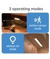 20cm 1,5W LED skabslampe med sensor - Sølv, genopladelig, IP20