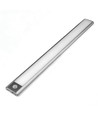 40cm 2W LED skabslampe med sensor - Sølv, genopladelig, IP20