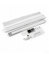 40cm 2W LED skabslampe med sensor - Sølv, genopladelig, IP20