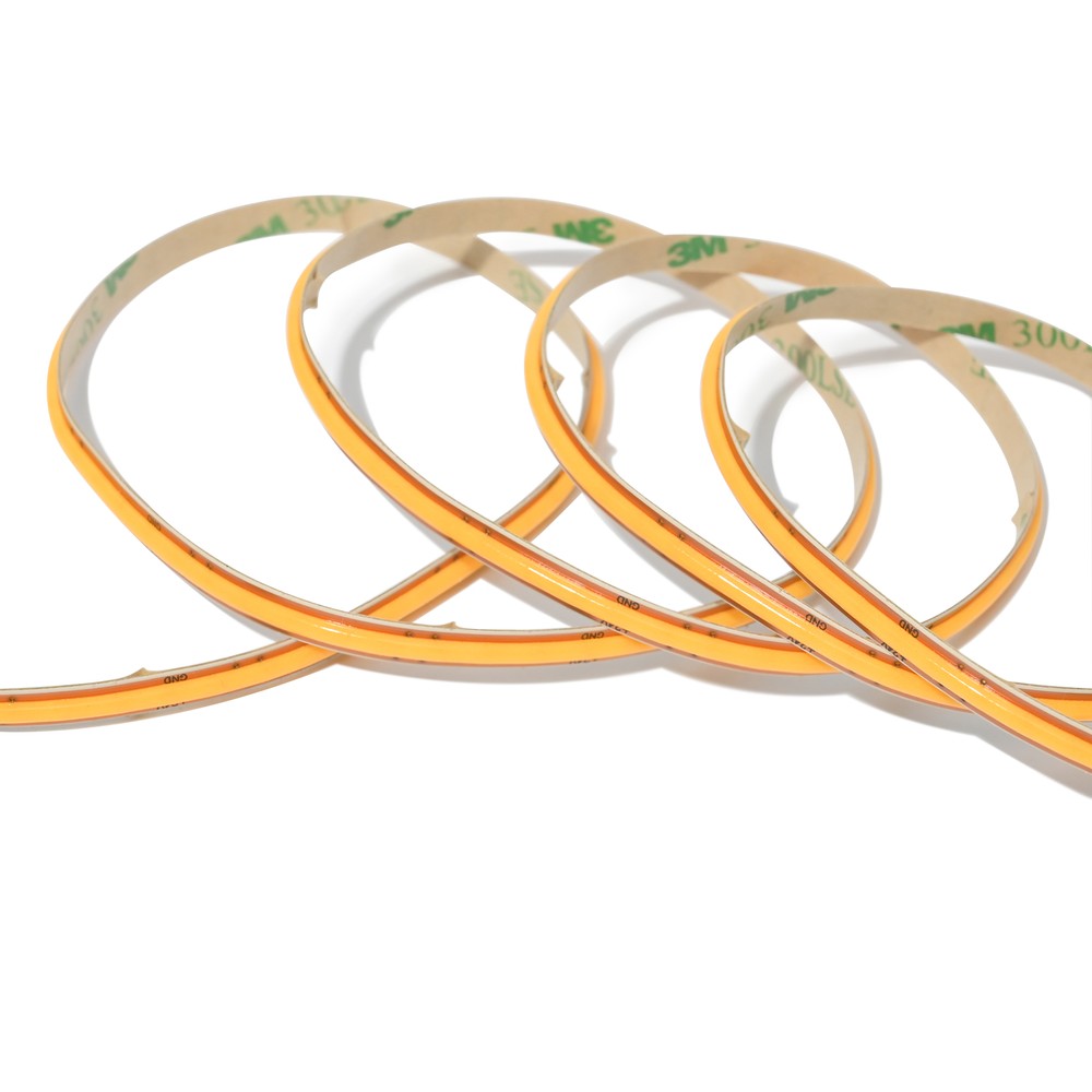 5m 8W/m COB-LED strip Anycut RA90 - 24V DC, 400 LED pr. meter, 5mm bred, 1m kabel - Kulør : Neutral