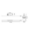 30/28/25W 3-faset LED lysskinne - 60 cm, Hvid