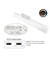 30/28/25W 3-faset LED lysskinne - 60 cm, Hvid
