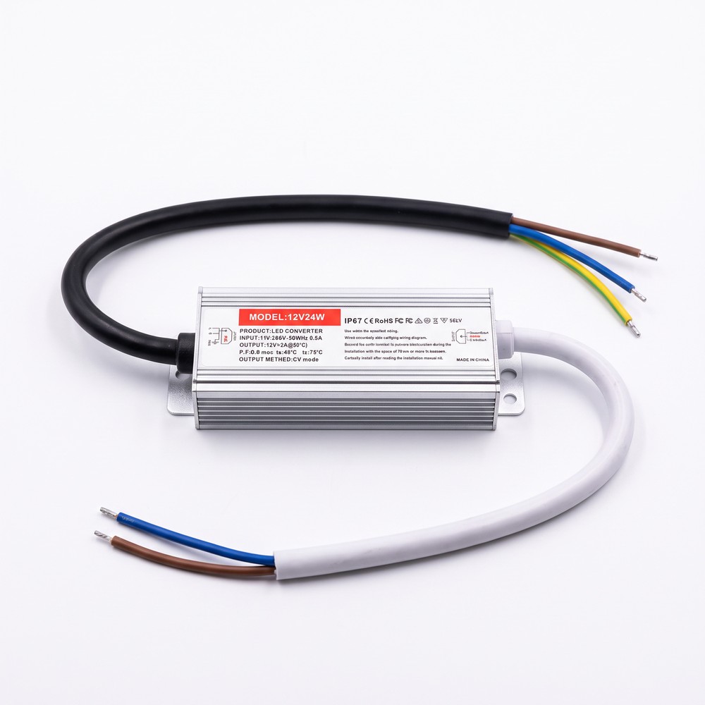 20W / 12V DC strømforsyning - 1.6A, IP67 vandtæt