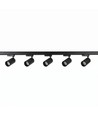 3-Faset BASIC skinnesæt - 2m, Sort, 5-Spot, GU10, uden lyskilde