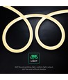 16W/m 360° rund Neon Flex LED strip - 24V, Ø25mm, 2700K