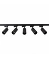 1-Faset BASIC skinnesæt - 2m, Sort, 5-Spot, GU10, uden lyskilde