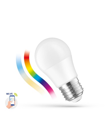 Outlet: LED P45 5W E-27 230V RGB + CCT + DIMM WI-FI/BT Spectrum SMART